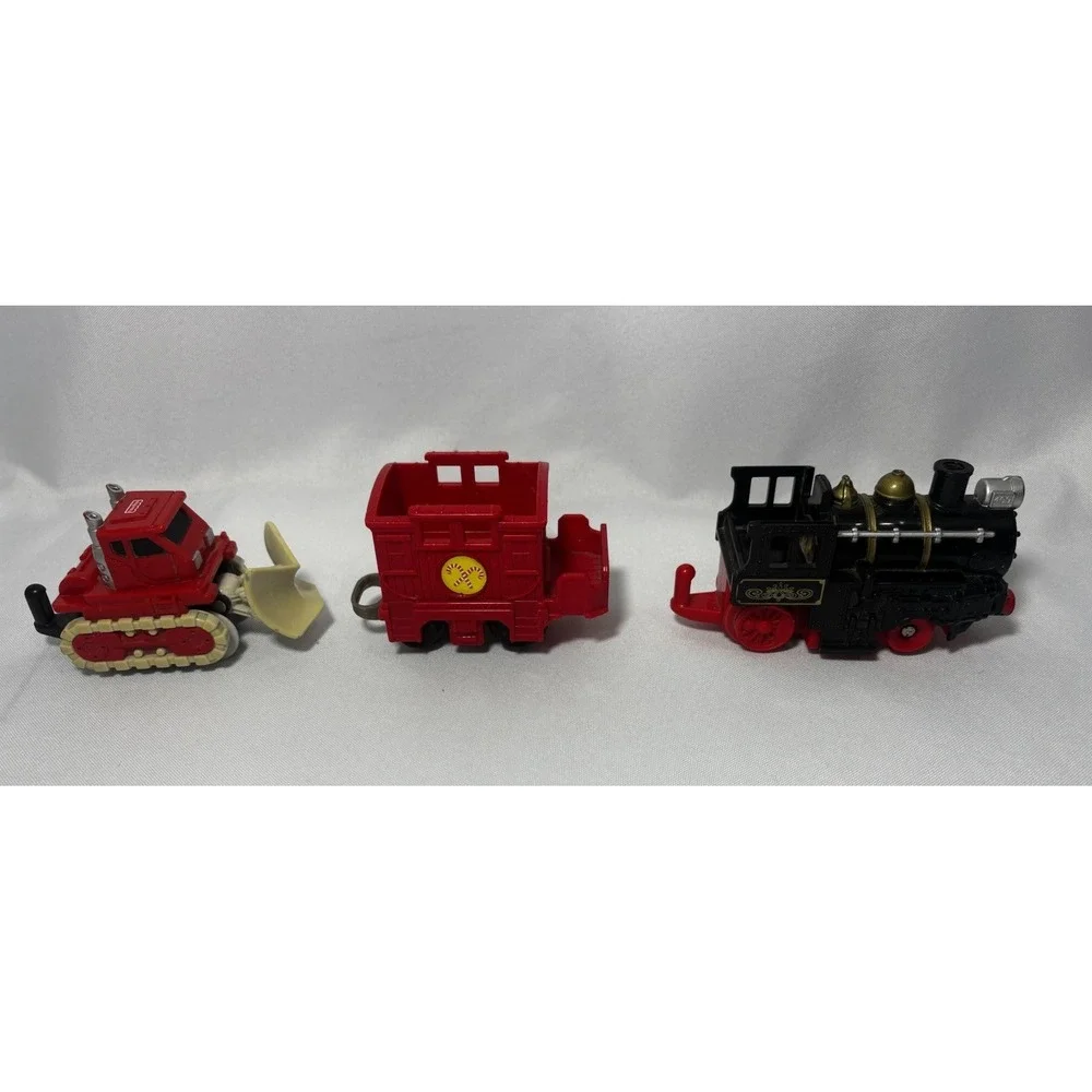 Lot Of 16 GeoTrax Push Train, Construction, Snow Plow, Boat, Christmas